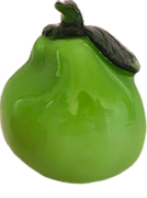 glass green pear